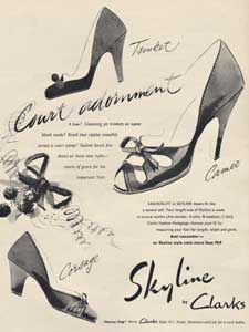 1953 Clarks shoes vintage ad