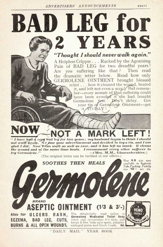 1935 Germolene Ointment  vintage ad