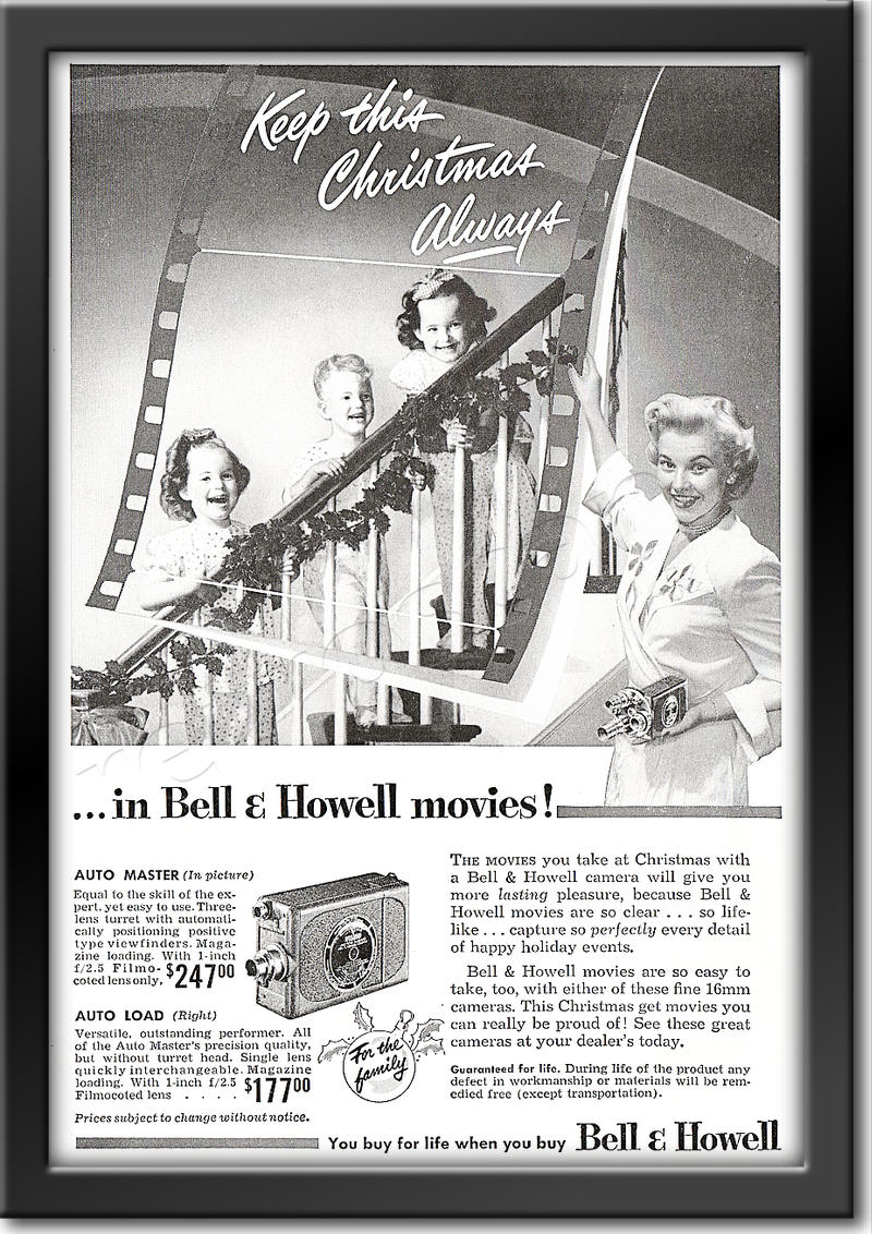 vintage 1950 Bell & Howell ad