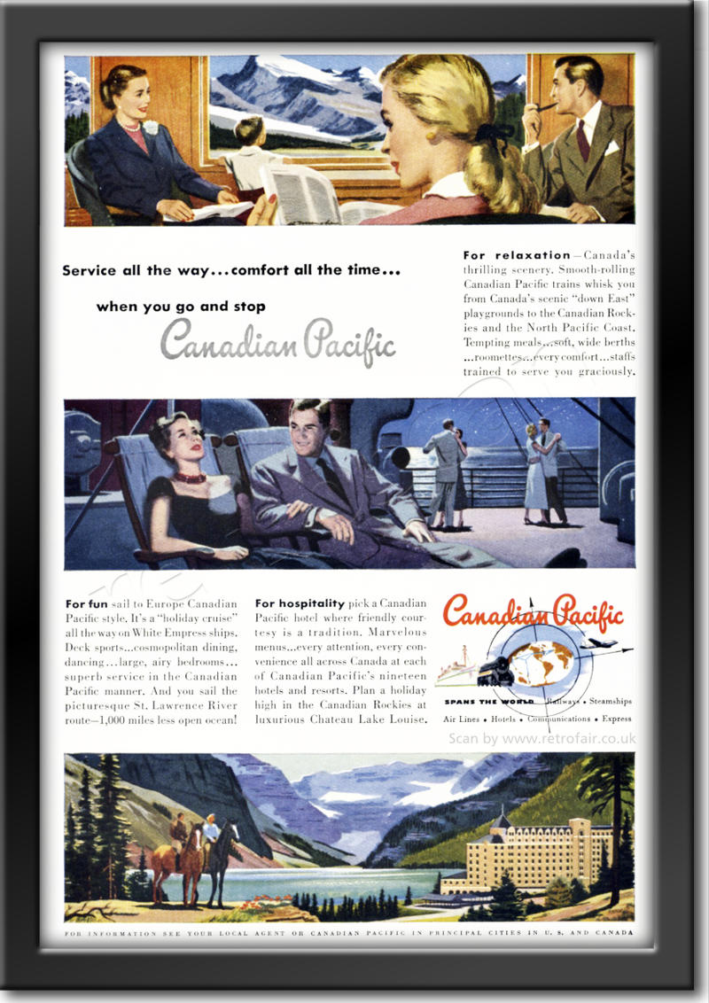 1950 vintage Canadian Pacific ad