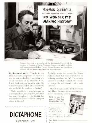 1950 Dictaphone - vintage ad