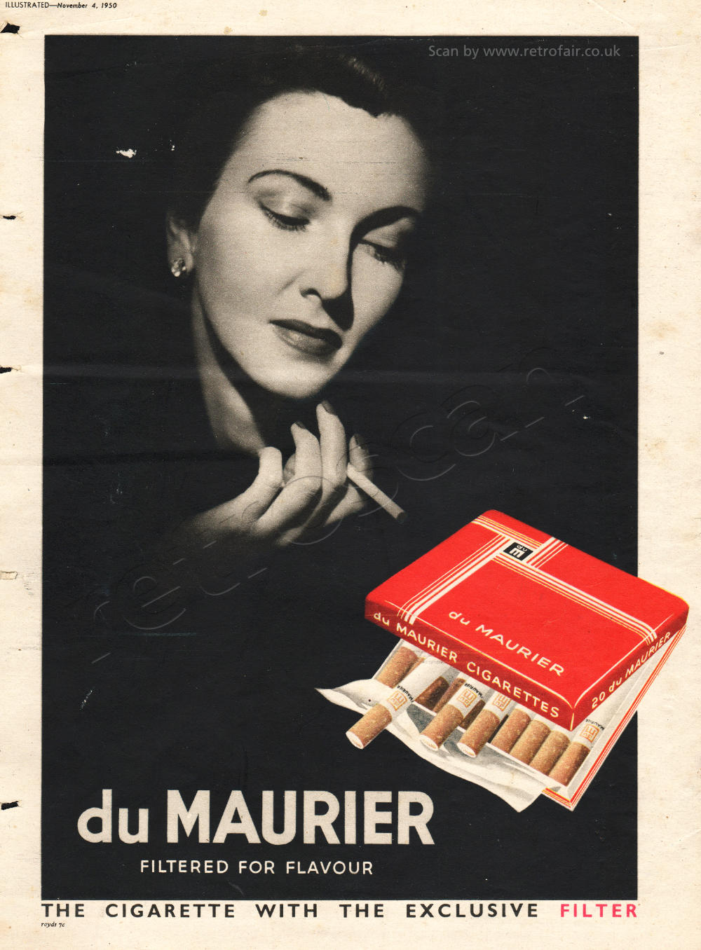 1950 Du Maurier Cigarettes vintage ad
