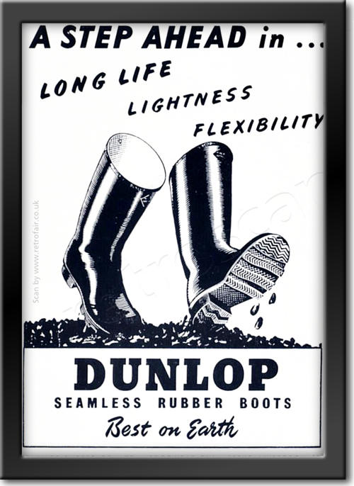 Vintage Dunlop Rubber Boots advert