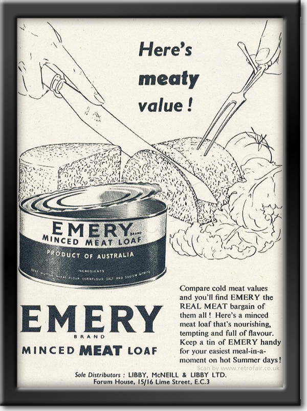 1950 vintage Emery Meats Ad