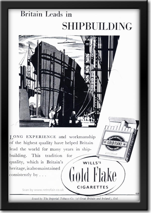 1950 vintage Gold Flake advert