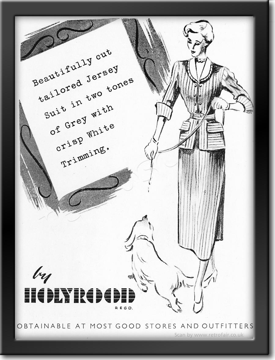 vintage 1950 Holyrood Knitwear advert