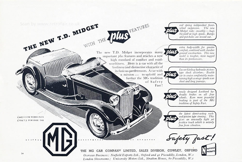 1950 vintage MG Midget TD