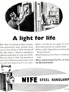 1950 Nife Lamps - vintage ad