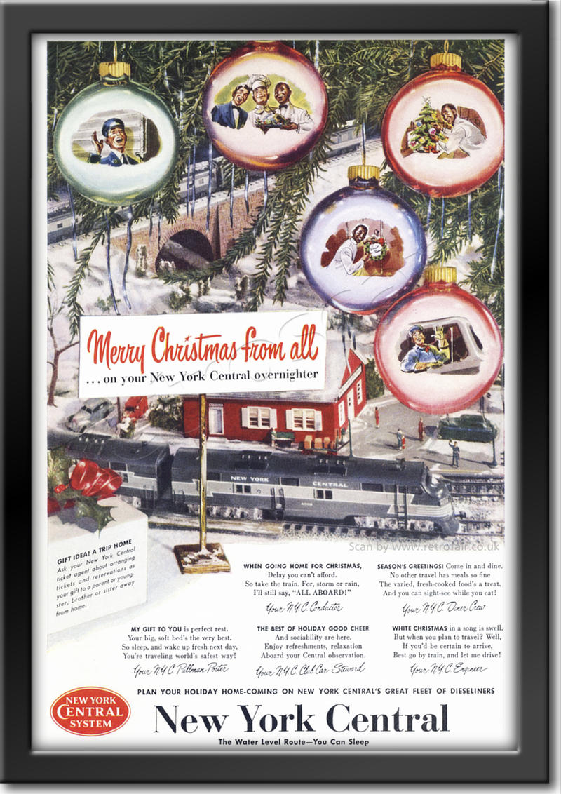 vintage 1950 New York Central advert