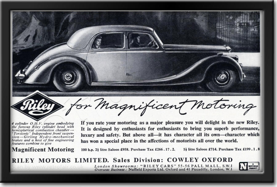 1950 Riley advert