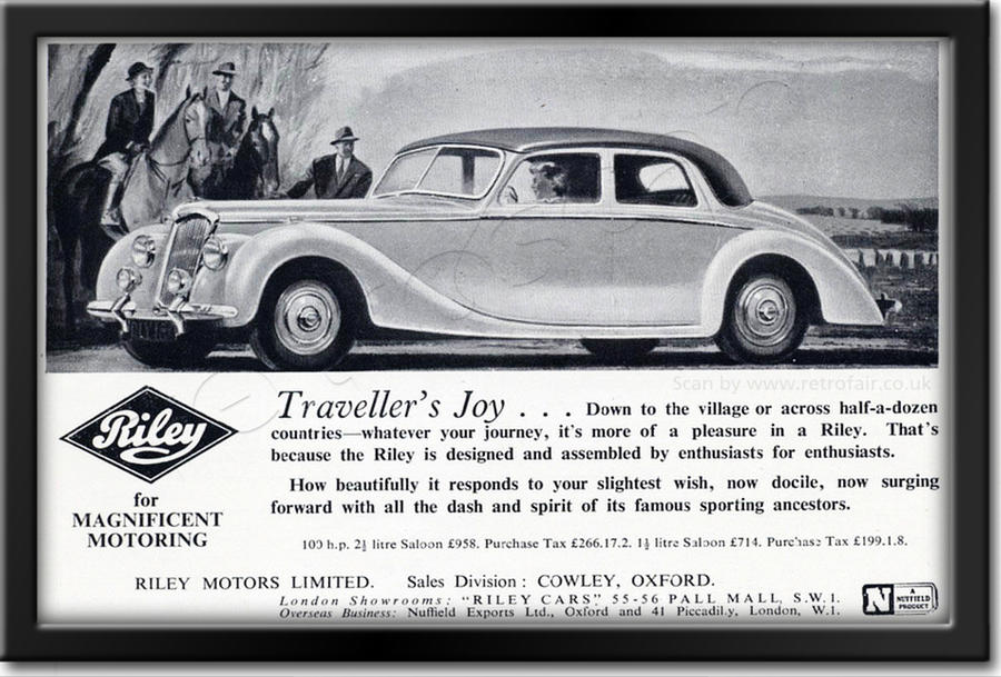 1950 Riley Motors advert