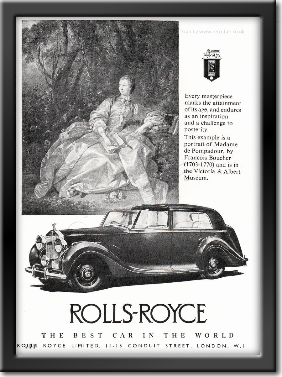 1950 Rolls Royce Vintage Ad