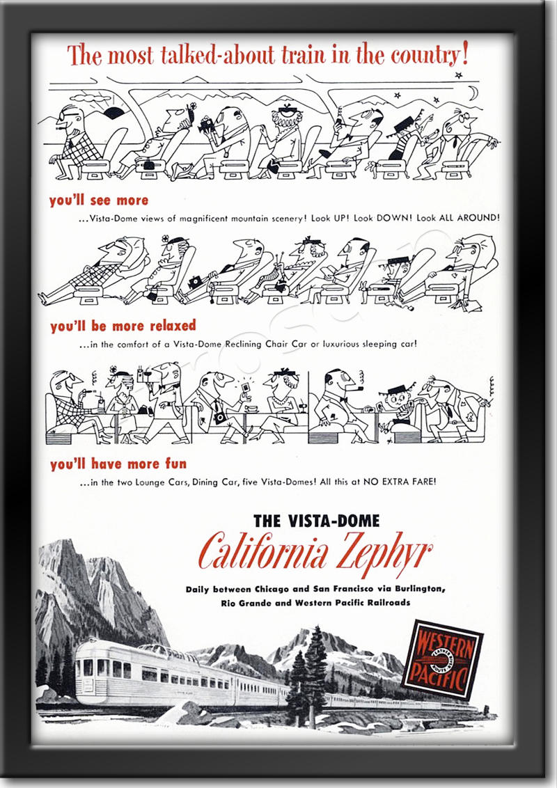 vintage 1951 California Zephyr ad