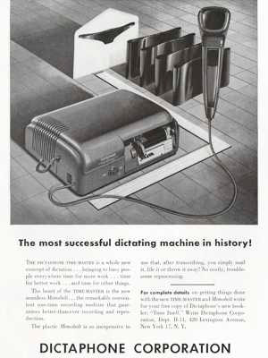 1951 Dictaphone - vintage ad