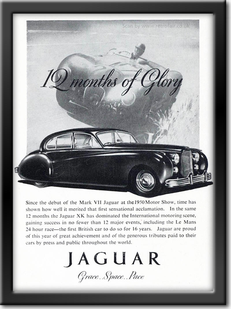 1951 vintage  Jaguar advert