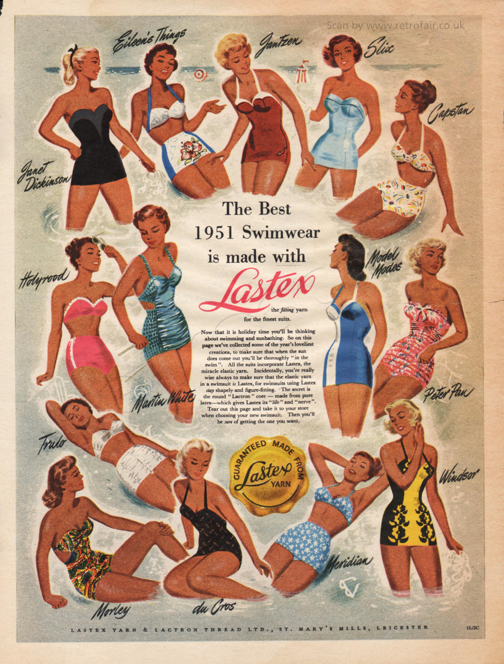 1951 Lastex Swimwear unframed preview