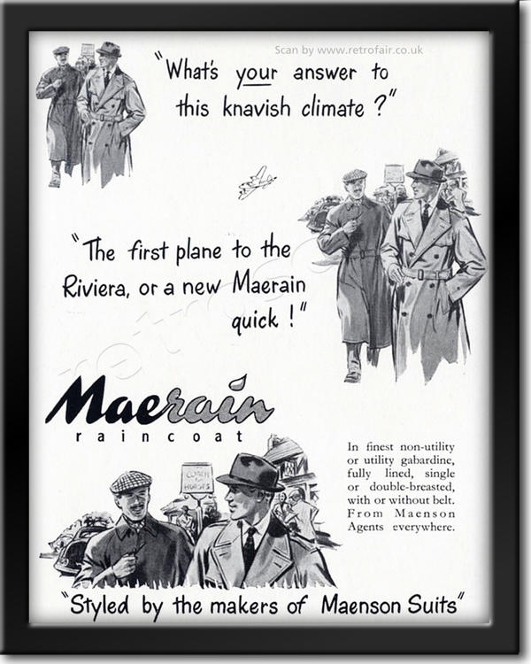 1951 vintage Maerain ad