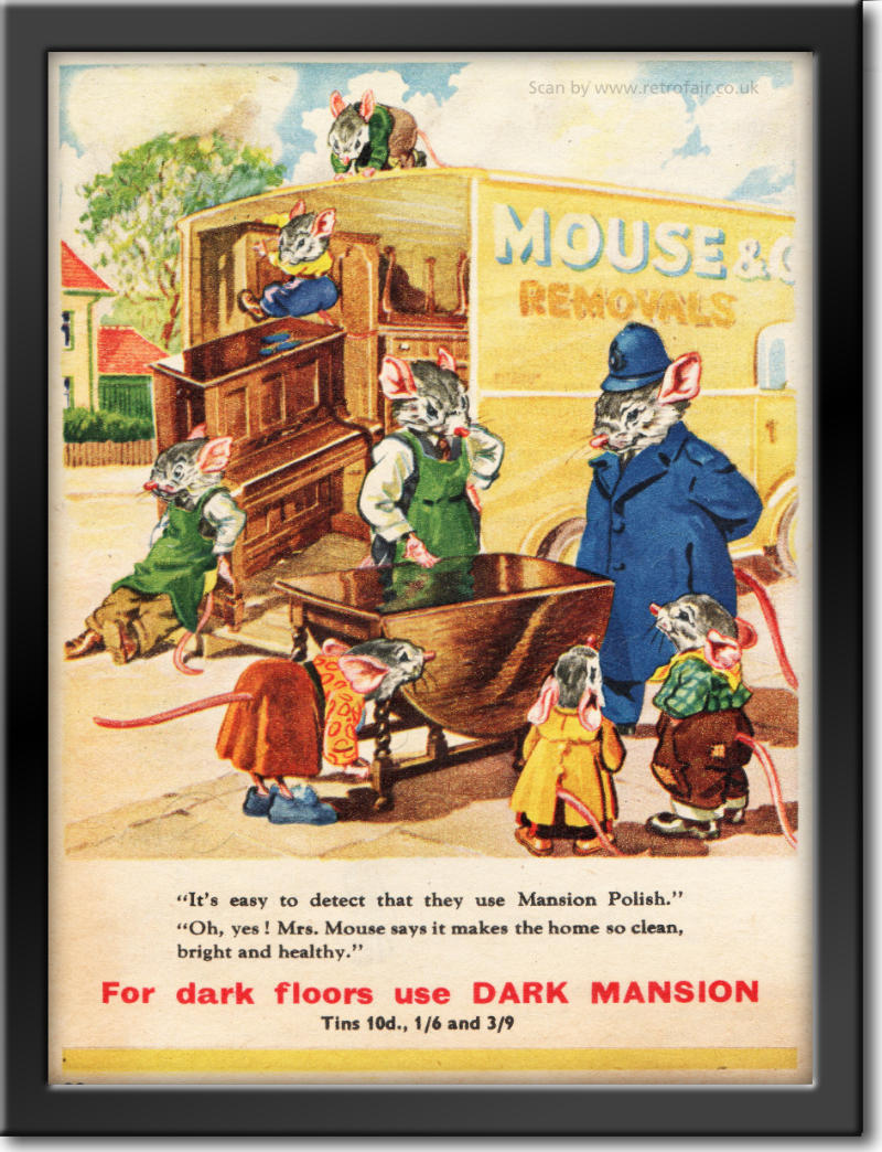 1951 Mansion Polish  - framed preview vintage ad