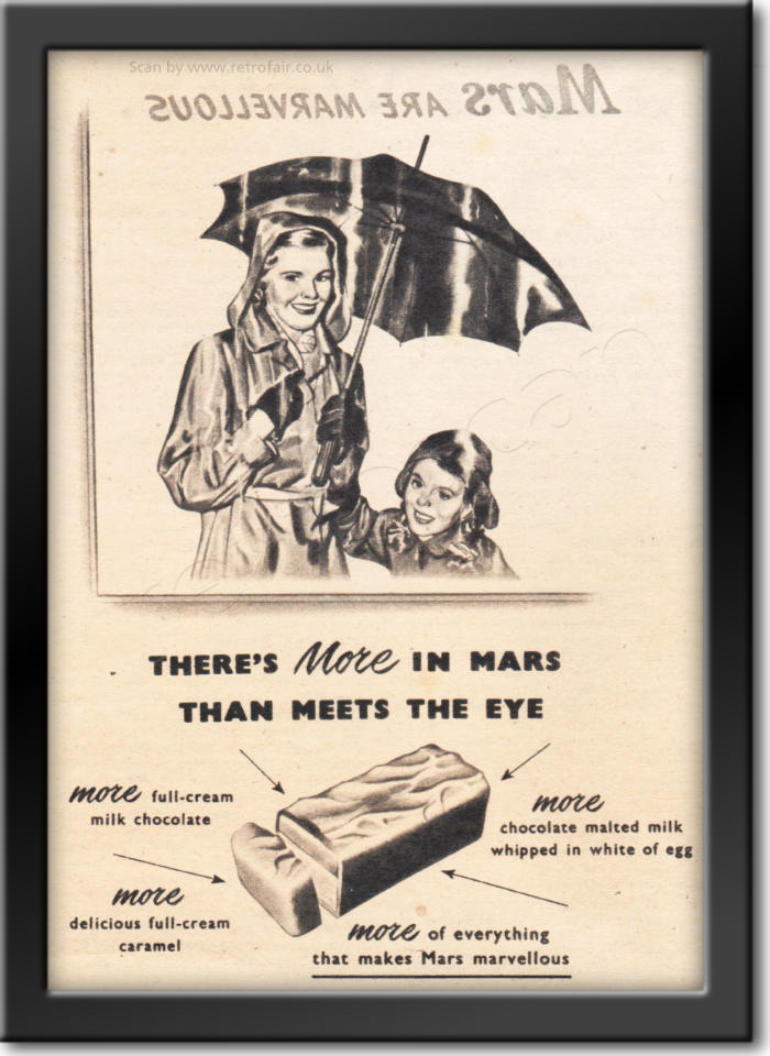 1951 Mars Bar - vintage magazine ad