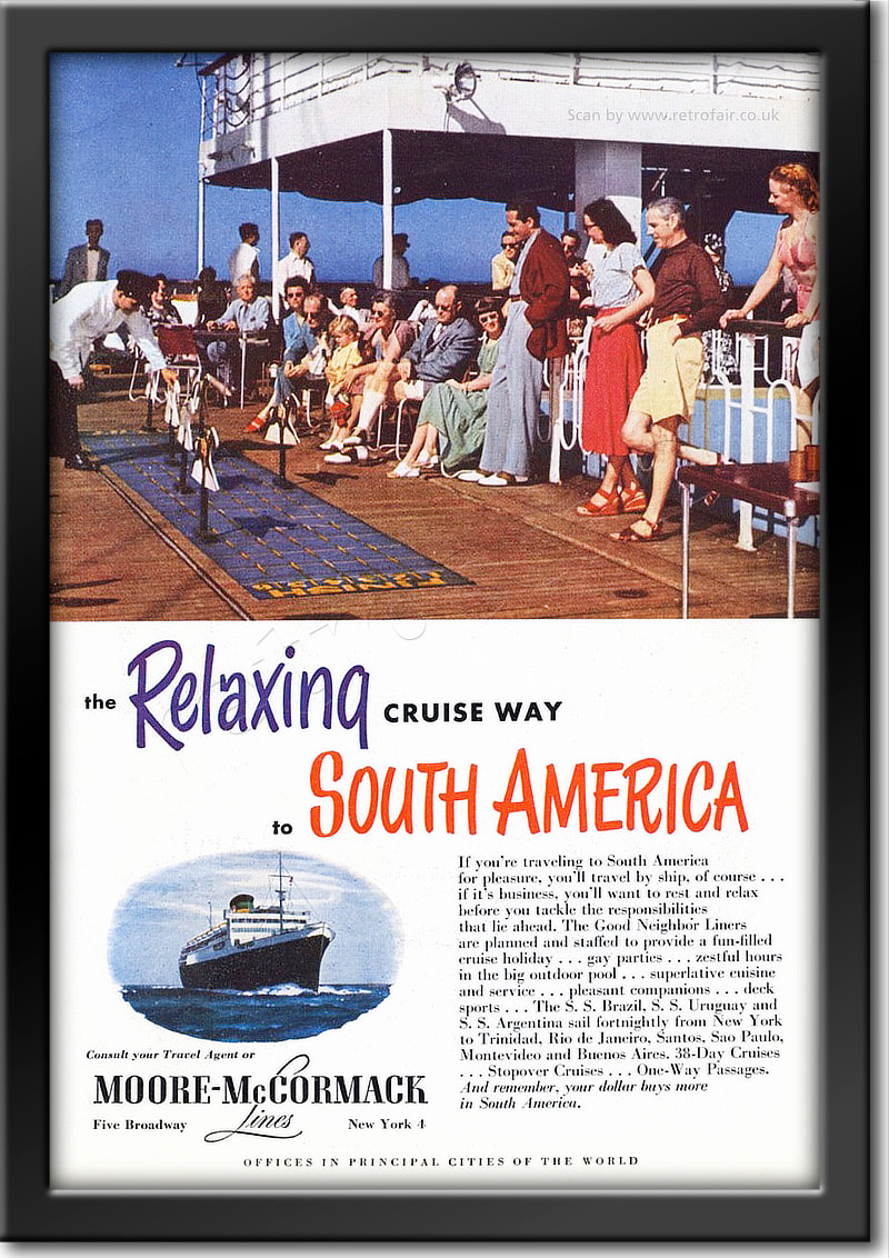 1951 vintage Moore - McCormack Cruises advert