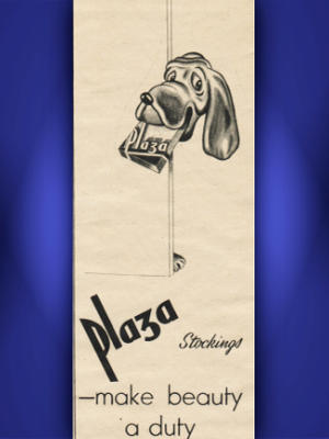 1951 Plaza Stockings vintage ad