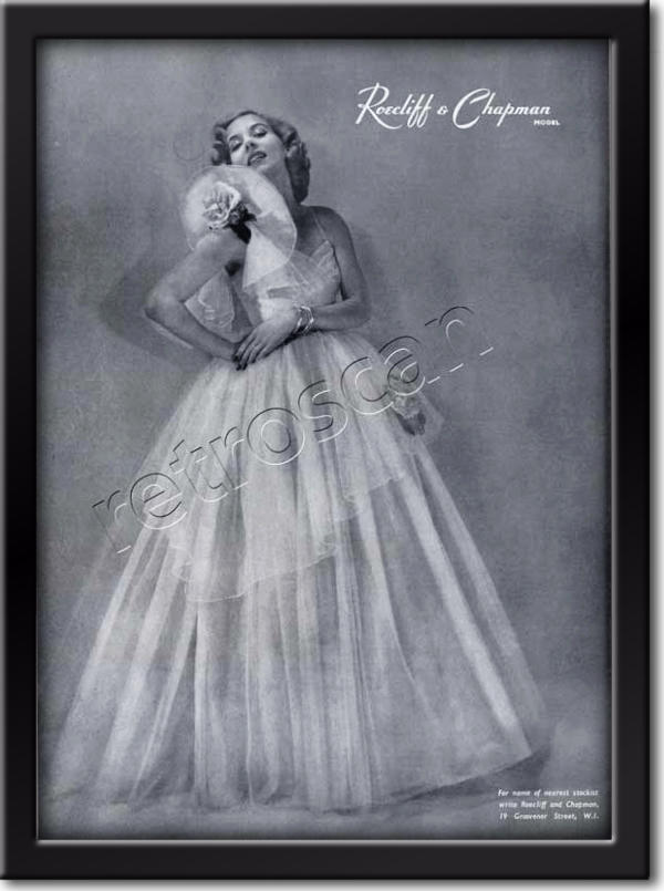 1951 retro Roecliffe & Chapman ball gown advert