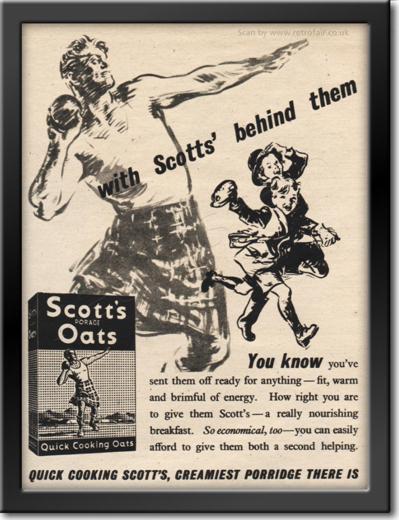 1951 Scott's Porage Oats - vintage magazine ad