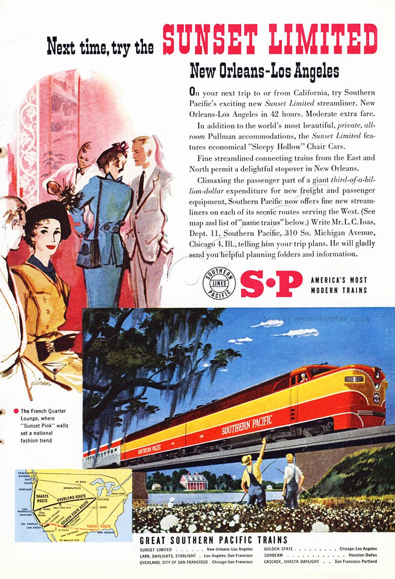1951 Southern Pacific vintage ad