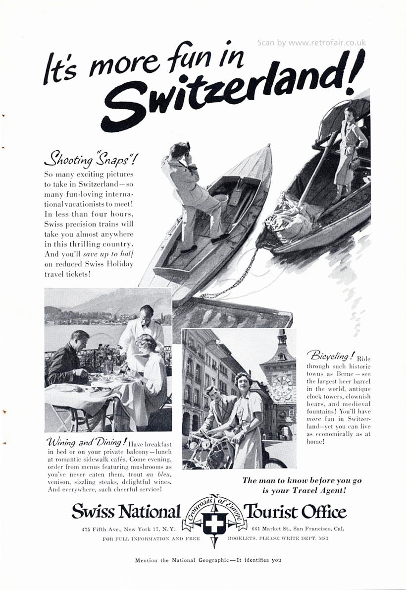 1951 Switzerland Tourism 