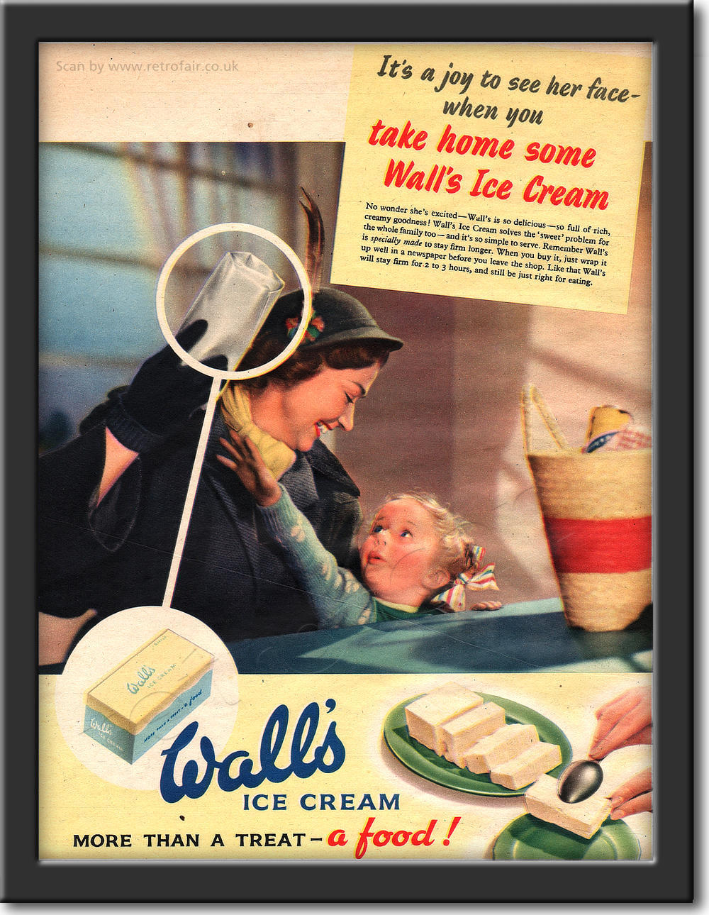  1951 Wall's Ice Cream - framed preview retro