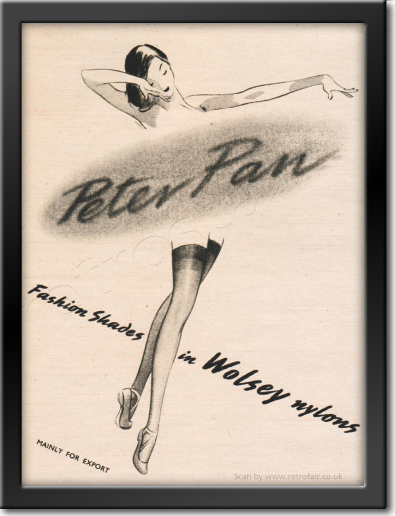 1951 Wolsey Nylons - framed preview vintage ad