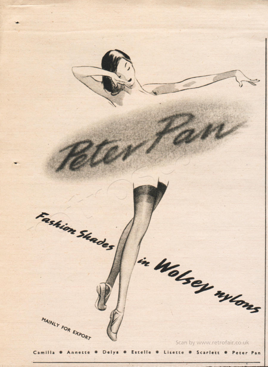 1951 Wolsey Nylons - unframed vintage ad