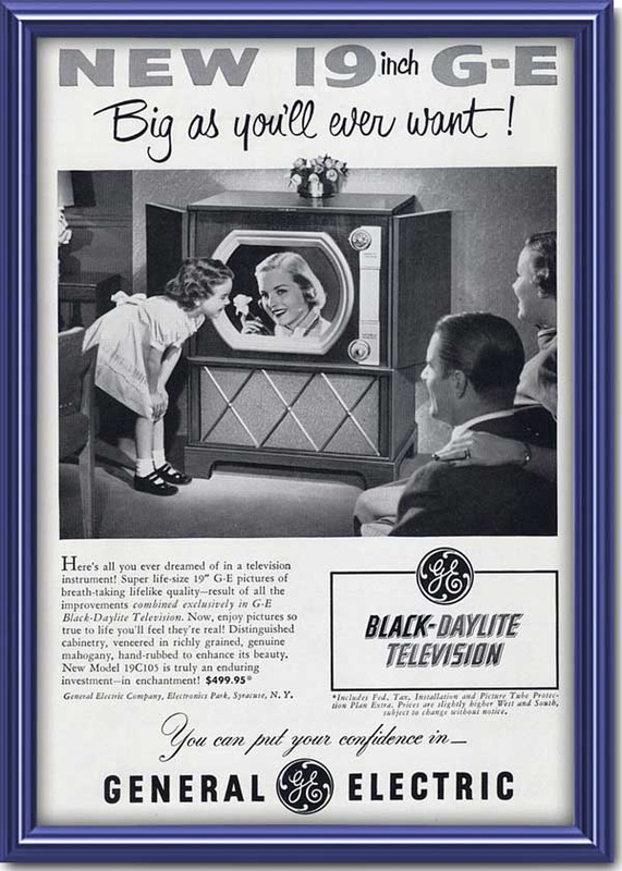 vintage 1951 GEC TV  ad
