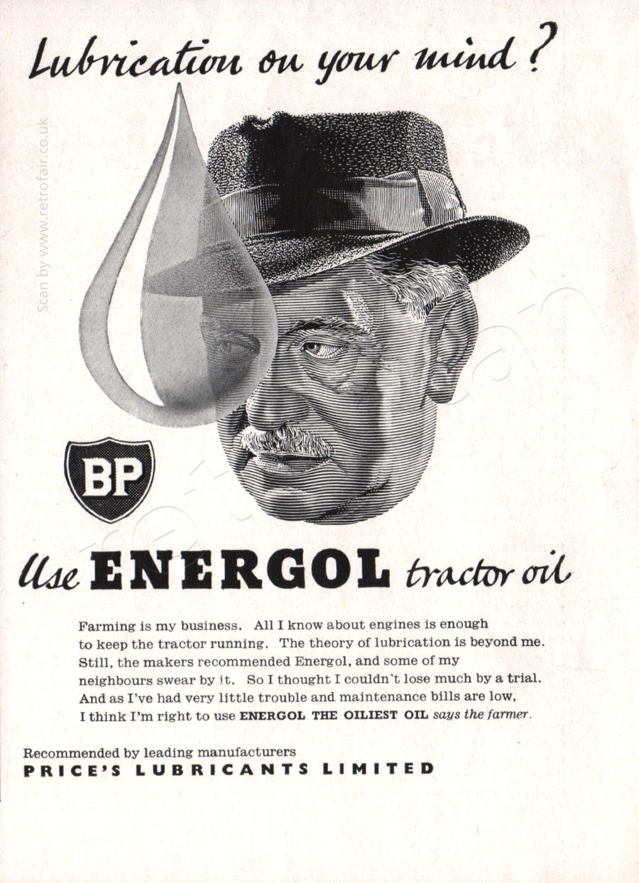 1952 BP Energol - unframed vintage ad