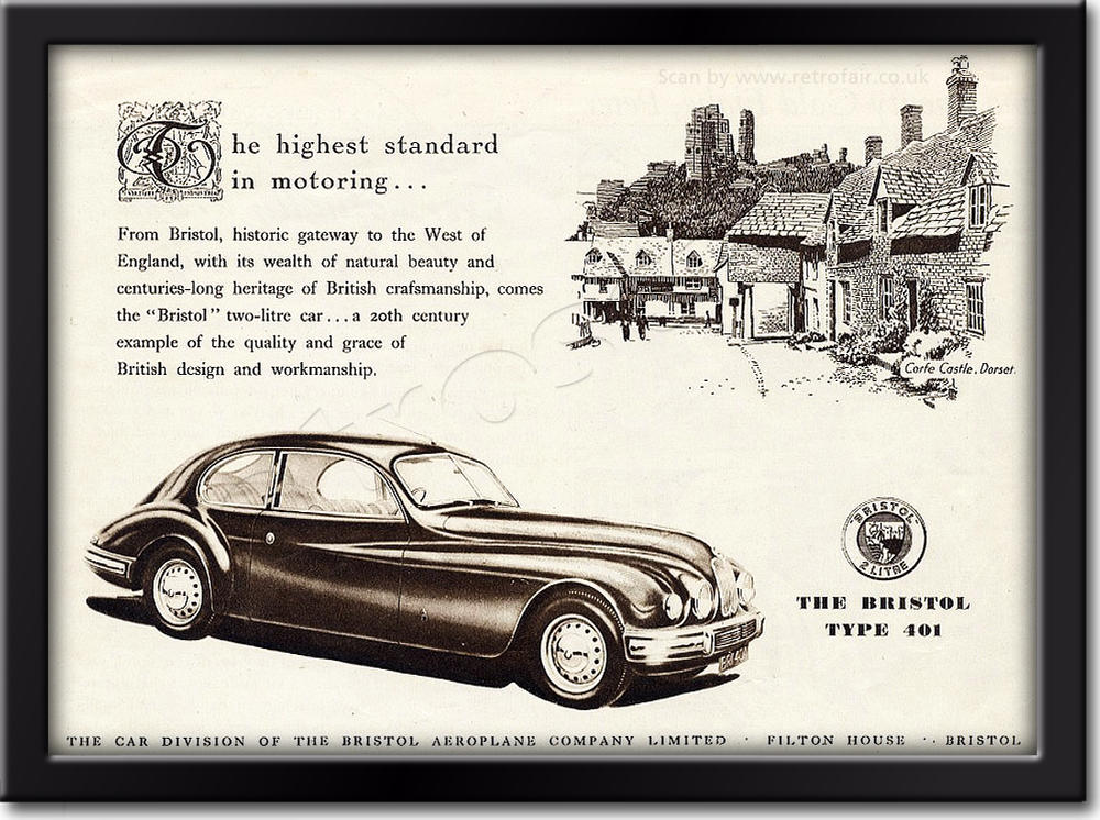 1952 Bristol Type 401 vintage ad