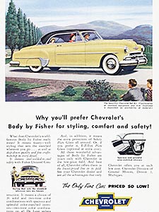 1952 Chevrolet vintage ad