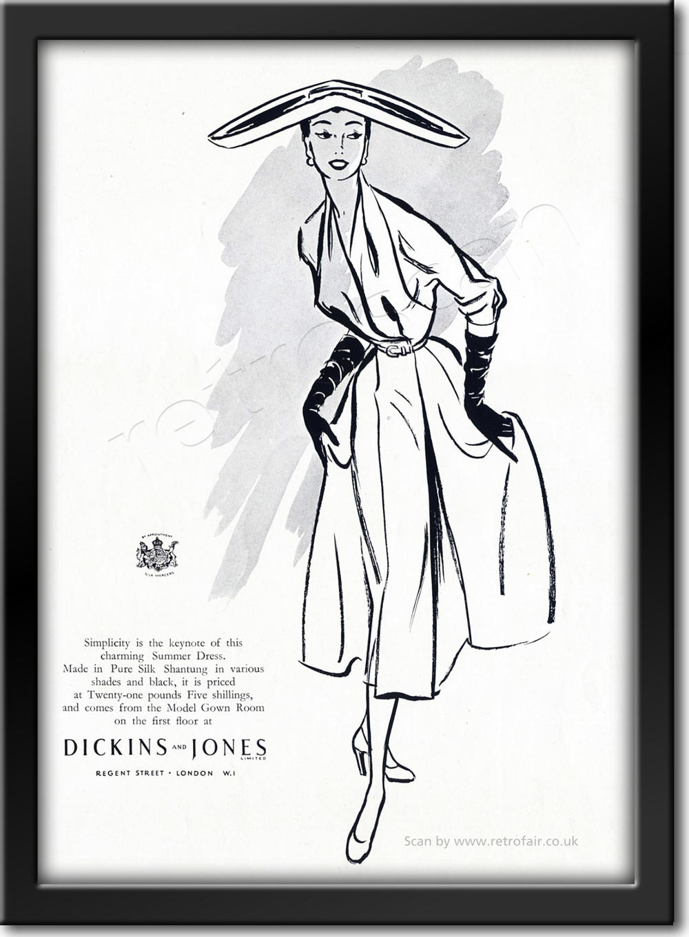 1952 vintage Dickens & Jones ad