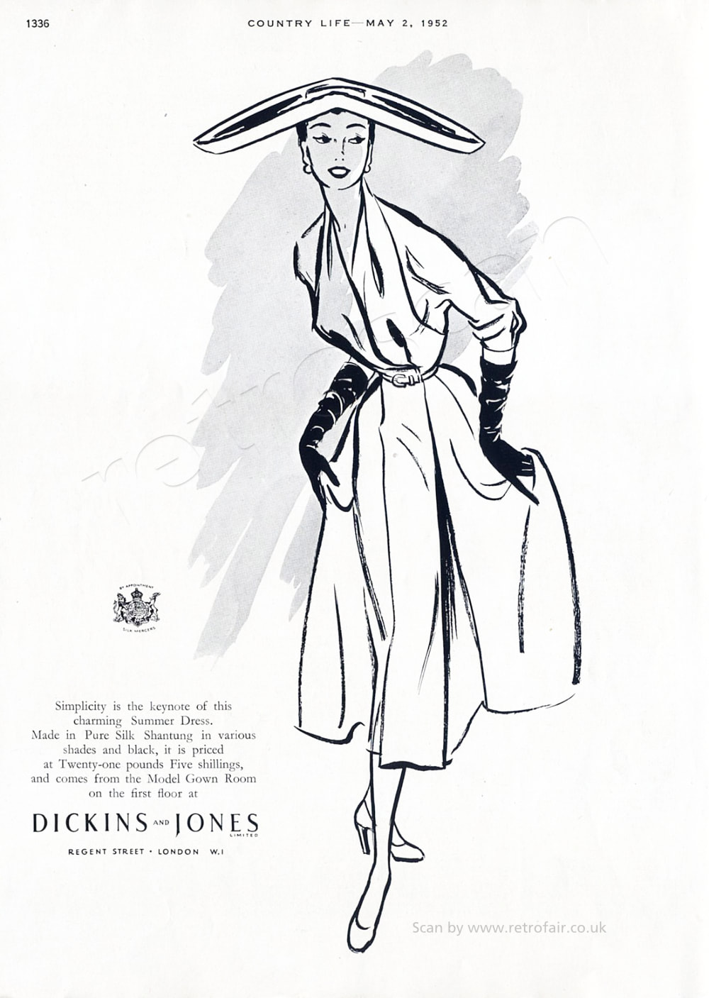1952 Dickens & Jones vintage ad