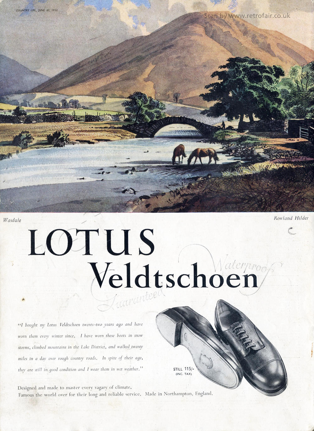 1952 Lotus Veldtschoen Shoes advert