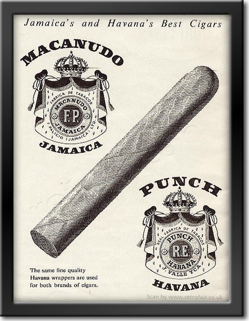 1952 vintage Macanudo Cigars ad