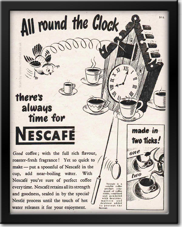 1952 Nescafe Coffee vintage ad