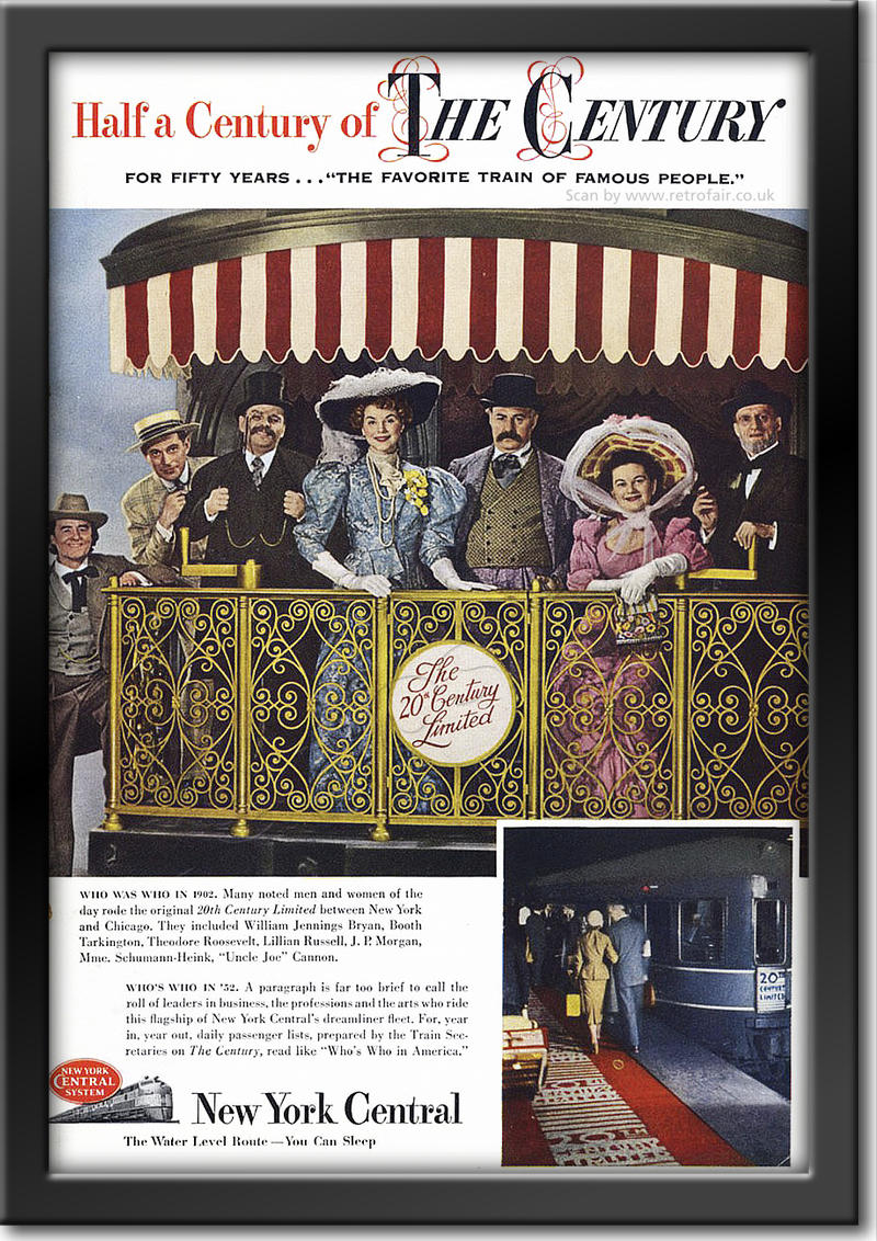 1952 vintage New York Central  ad
