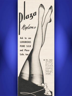 1952 Plaza Stockings - vintage ad