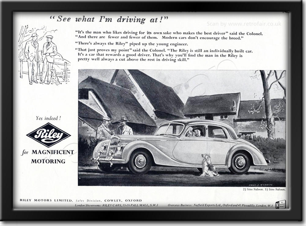 1952 Riley vintage ad