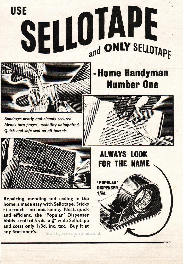 1952 Sellotape advert