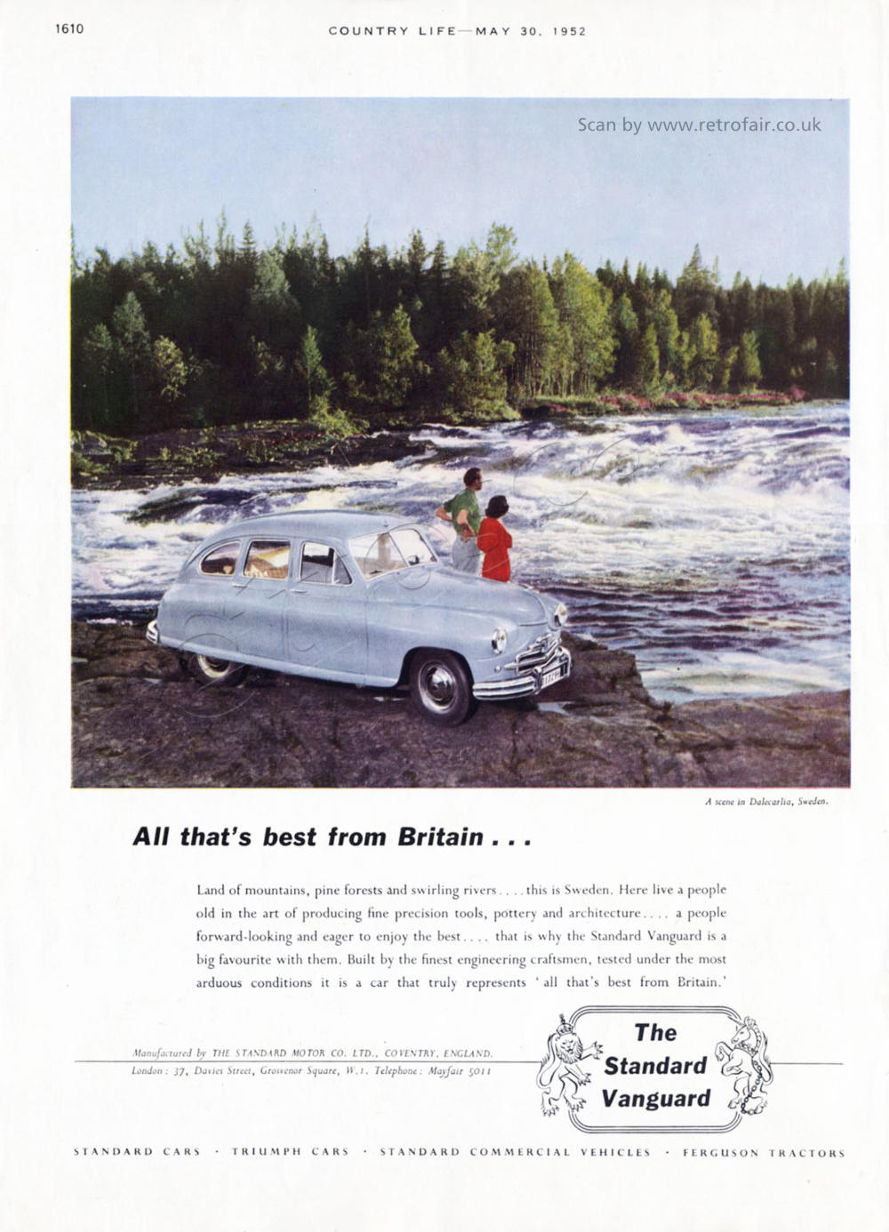 1952 Standard Vanguard Vintage Ad