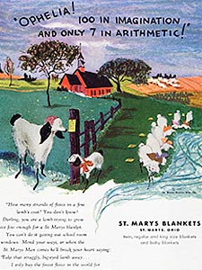 1952 St Mary's Blankets - vintage ad