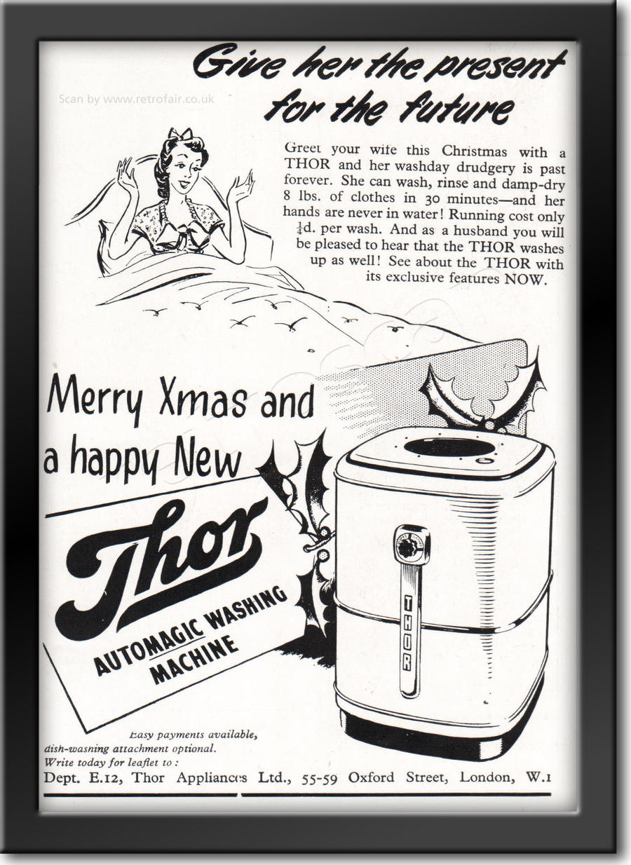 1952 Thor Washing Machines  - framed preview vintage ad