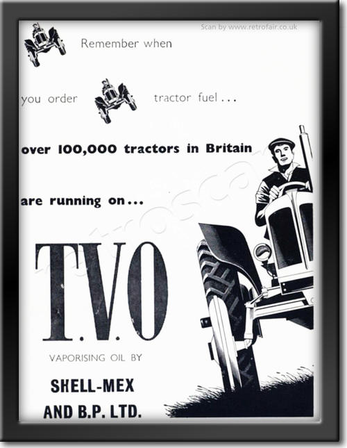 1952 Shell Mex TVO Oil advert