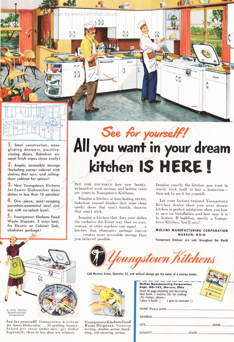 1952 Youngstown Kitchens vintage ad